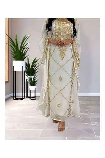 White Wedding Kaftan for Woemn