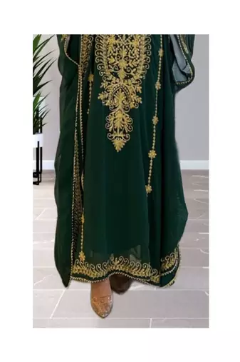 Green Party Wear Kaftan for Women 