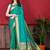 Latest design rama green color paithani silk saree with blouse piece