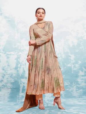 Fusionic peach gota patti readymade-suits with dupatta 2