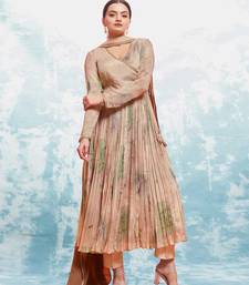 Fusionic peach gota patti readymade-suits with dupatta
