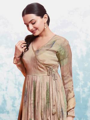 Fusionic peach gota patti readymade-suits with dupatta 3