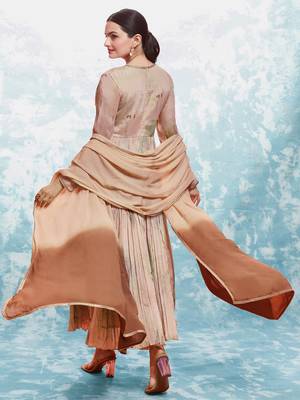 Fusionic peach gota patti readymade-suits with dupatta 4