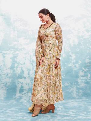 Fusionic multicolor gota patti anarkali-salwar-kameez with dupatta 2