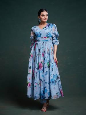 Fusionic blue gota patti readymade-suits with dupatta 1