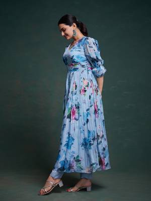 Fusionic blue gota patti readymade-suits with dupatta 2
