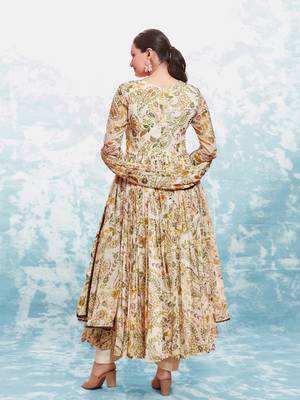 Fusionic multicolor gota patti anarkali-salwar-kameez with dupatta 4