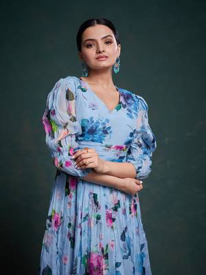 Fusionic blue gota patti readymade-suits with dupatta 3