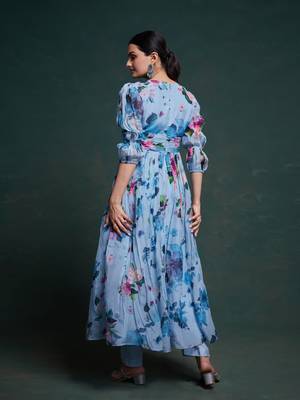 Fusionic blue gota patti readymade-suits with dupatta 4