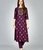 WILNERCROWN Designer ethnic set kurta, pant  set for women for casual and festive wear