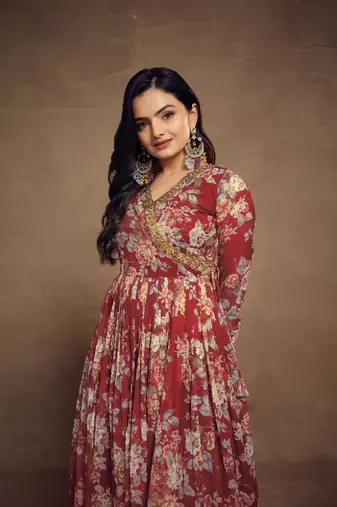 Fusionic red gota patti readymade-suits with dupatta