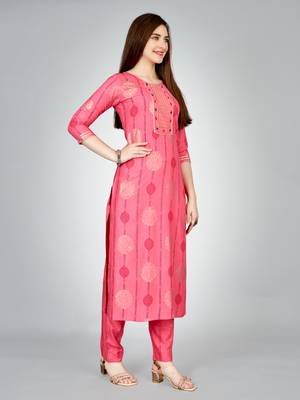 WILNERCROWN Designer ethnic set kurta, pant  set for women for casual and festive wear 3