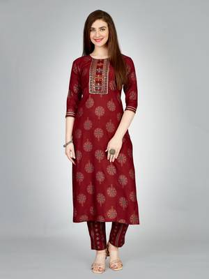 WILNERCROWN Designer ethnic set kurta, pant  set for women for casual and festive wear 1