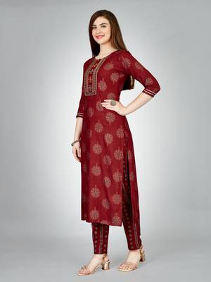 WILNERCROWN Designer ethnic set kurta, pant  set for women for casual and festive wear 3