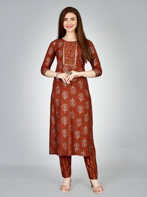 WILNERCROWN Designer ethnic set kurta, pant  set for women for casual and festive wear 1