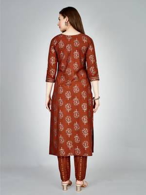 WILNERCROWN Designer ethnic set kurta, pant  set for women for casual and festive wear 2