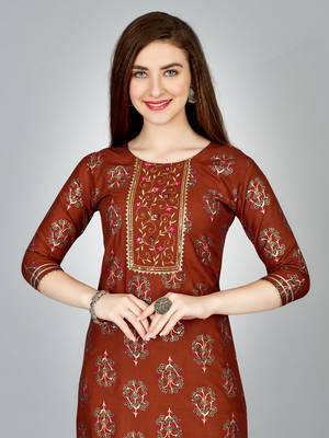 WILNERCROWN Designer ethnic set kurta, pant  set for women for casual and festive wear 4
