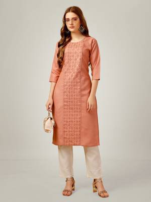 WILNERCROWN Designer ethnic set kurta, pant  set faor women for casual and festive wear 4