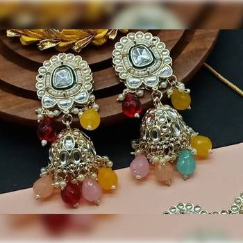 Indian bollywood  tradtional gold plated bridal kundan choker wedding earring necklace jewellery set 2