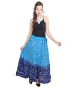 Mirror Work Bandhej Rajasthani Cotton Skirt
