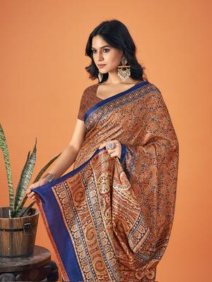 Sangam Prints Multi Color Pashmina Digital Print Party Wear  Pashmina Saree 2