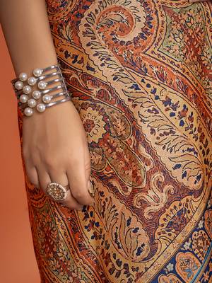 Sangam Prints Multi Color Pashmina Digital Print Party Wear  Pashmina Saree 4