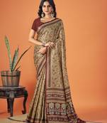 Sangam Prints Multi Color Pashmina Digital Print Party Wear  Pashmina Saree