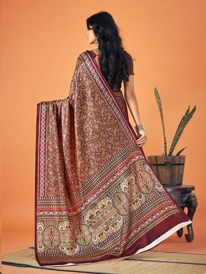 Sangam Prints Multi Color Pashmina Digital Print Party Wear  Pashmina Saree 3