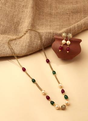 Multicolored Gold-Plated Necklace Set 1