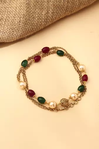 Multicolored Gold-Plated Necklace Set