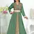Dark-Green color Handmade Moroccan Kaftan with hijjab