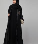 Women stylish embroidered traditional Muslim wear Abaya shrug