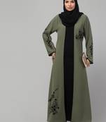 latest shrug women stylish embroidered Abaya burkha 