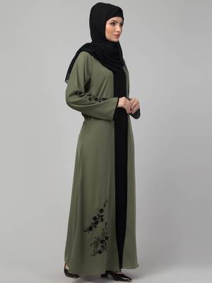 latest shrug women stylish embroidered Abaya burkha  3