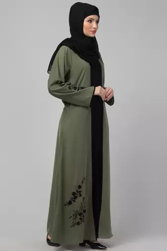 latest shrug women stylish embroidered Abaya burkha 