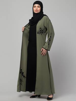 latest shrug women stylish embroidered Abaya burkha  4
