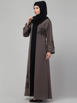 latest embroidered stylish shrug women  Abaya 2