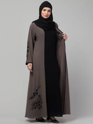 latest embroidered stylish shrug women  Abaya 3