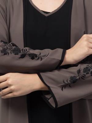 latest embroidered stylish shrug women  Abaya 5