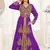 Purple color Full Sleeves Handmade Moroccan Kaftan with hijjab