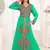 Sea-Green color Full Sleeves Handmade Moroccan Kaftan with hijjab