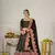 Glamorous Black Colour Classy Embroidered Partywear Ethnic Lehenga