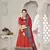Glamorous Red Colour Classy Embroidered Partywear Ethnic Lehenga