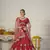 Maroon Colour Embroidered Partywear Girlish Lehenga