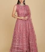 Pink Colour Embroidered Partywear Girlish Lehenga