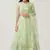 Parrot Green Colour Embroidered Partywear Girlish Lehenga