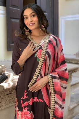 Graceful and smart looking black colour ethnic partywear girlish readymade dress 3
