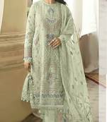 PASTEL GREEN GEORGETTE EMBROIDERED SALWAR KAMEEZ