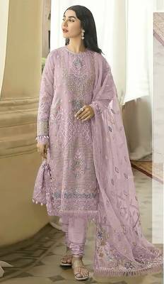 PASTEL PINK GEORGETTE EMBROIDERED SALWAR KAMEEZ 1