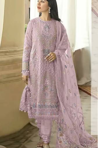 PASTEL PINK GEORGETTE EMBROIDERED SALWAR KAMEEZ